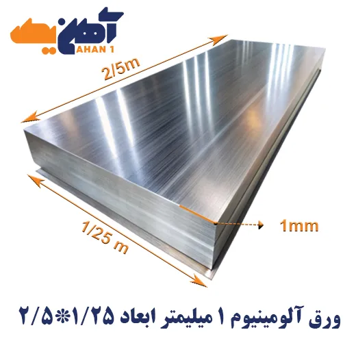 aluminium-sheet-1.25x2.5-thickness-1-1.webp ورق آلومینیوم ضخامت 1 میلیمتر پارس ابعاد 1.25*2.5 - تصویر 1