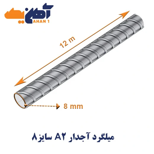 rebar-a2-size-8-abhar-1.webp ميلگرد آجدار A2 سايز 8 ابهر - تصویر 1